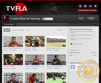 Primeiro clube brasileiro a ter canal oficial no YouTube