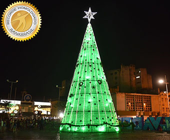 Maior árvore de Natal feita com garrafas pet, RankBrasil - Recordes Brasileiros Maior árvore de Natal feita com garrafas pet, RankBrasil - Recordes Brasileiros