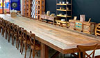 Maior mesa em madeira de demolição