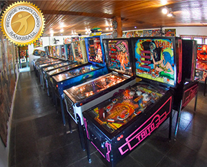 Maior coleção de máquinas pinball do mesmo produtor em funcionamento