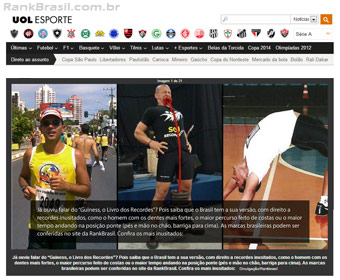 Portal UOL destaca recordes esportivos do RankBrasil