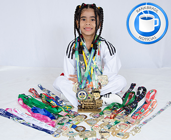Menina de seis anos pode quebrar recorde no taekwondo