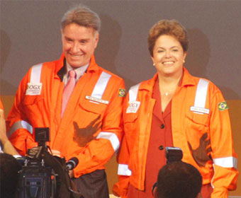 Dilma e Eike apostam em parceria entre Petrobras e OGX