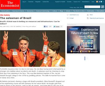 Eike Batista é ‘o vendedor do Brasil’, diz revista britânica