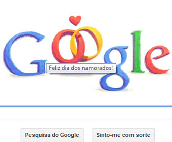 Google celebra dia dos namorados com jogo na página inicial