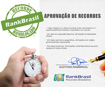 Informações conflitantes aos recordes divulgados pelo RankBrasil